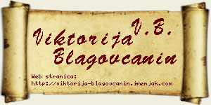 Viktorija Blagovčanin vizit kartica